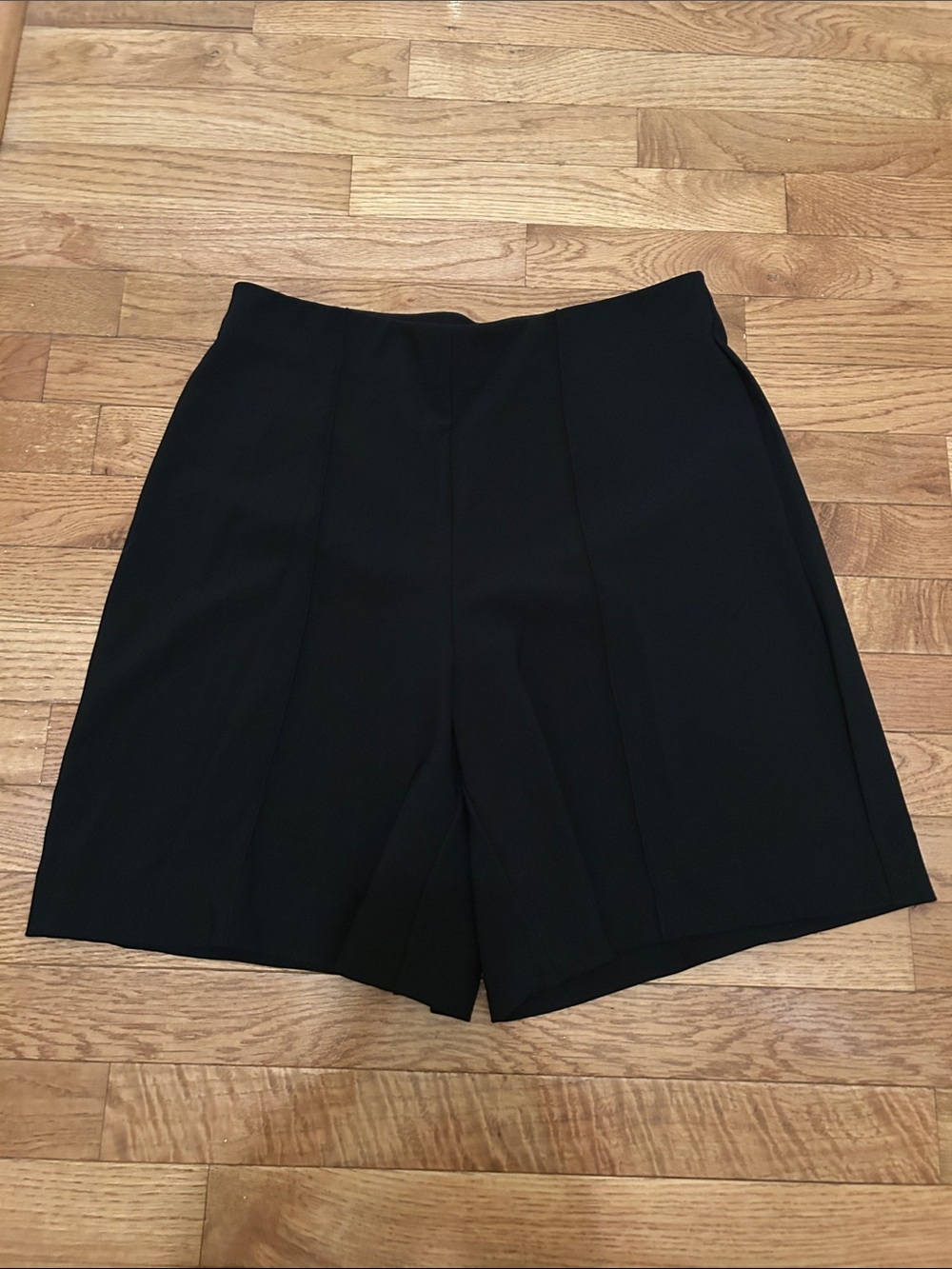 Boston Proper Black Tailored High-Waist Bermuda Shorts - Picture 1 of 5